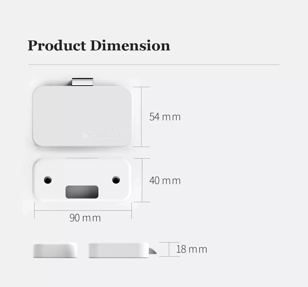 Горячая Xiaomi Yeelock Умный Замок шкафа ящика без ключа Bluetooth приложение разблокировка Противоугонная детская Кусачка ящик безопасности переключатель