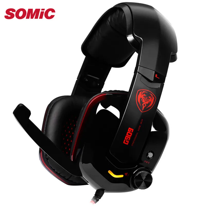 SOMIC G909 7 1 виртуальной шокирующие Игровые наушники с микрофоном USB PC Компьютерная