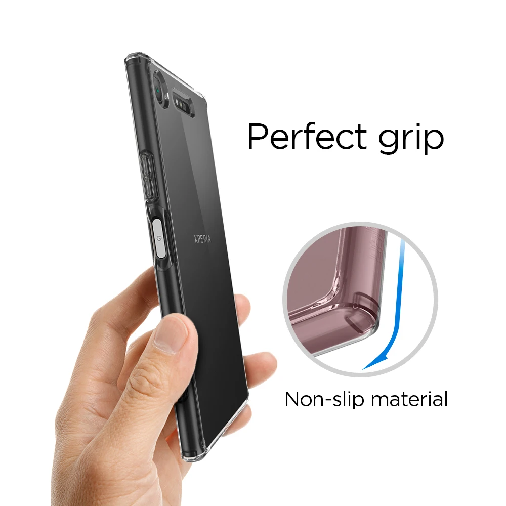 100% Оригинальные Spigen Ультра Гибридный чехол для Sony Xperia XZ1 Телефонные Чехлы Crystal Clear