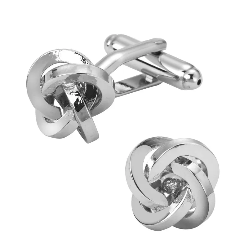 Квадратные Серебристые запонки с запонками для мужских костюмов геометрические