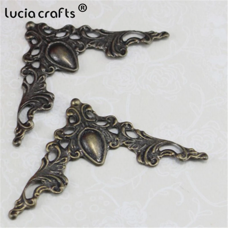 Lucia crafts 41*41 мм разные цвета металлическая книга Скрапбукинг Альбомы меню Угловые протекторы 24 шт./лот G0919
