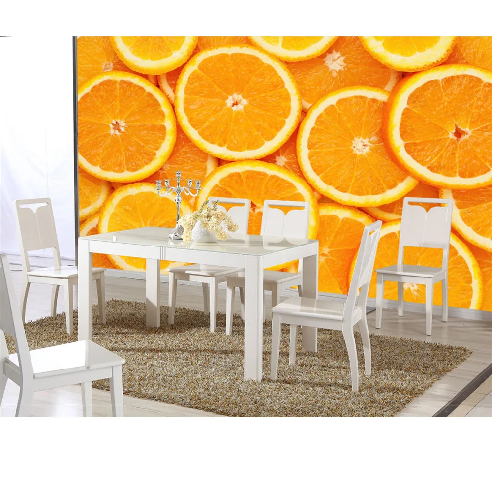 3D фрески на заказ фото обои для стен DIY водонепроницаемый Свежий Оранжевый фрукты