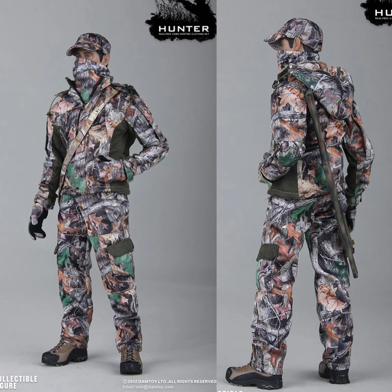 1:6 масштаб плотина игрушки Охотник RT002 REALTREE камуфляж набор одежды для охоты Регулируемый Камуфляж Охотник для 12 дюймов Мужская фигурка