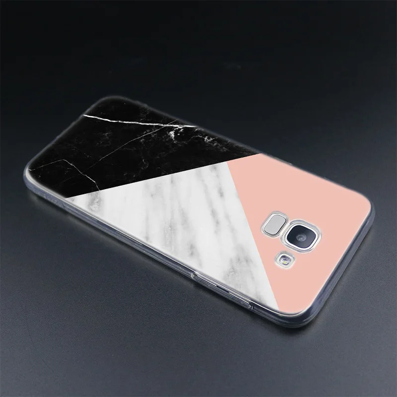 Шикарный Розовый Мраморный Красивый силиконовый чехол для Samsung Galaxy J2Pro J4 J6 J8 2018 J3 J5