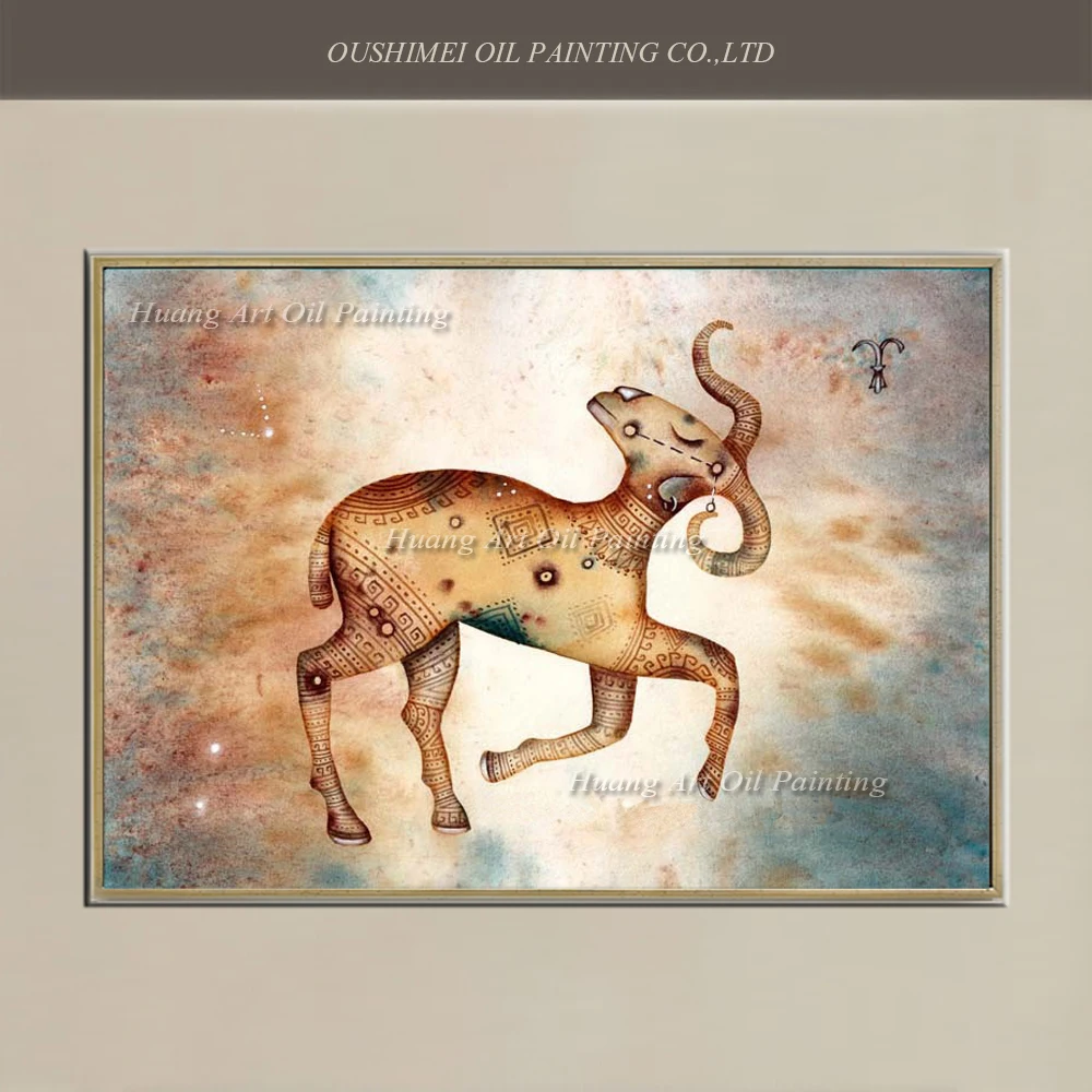 Новая картина Овен Созвездие близнецов ручная роспись Современная Абстрактная