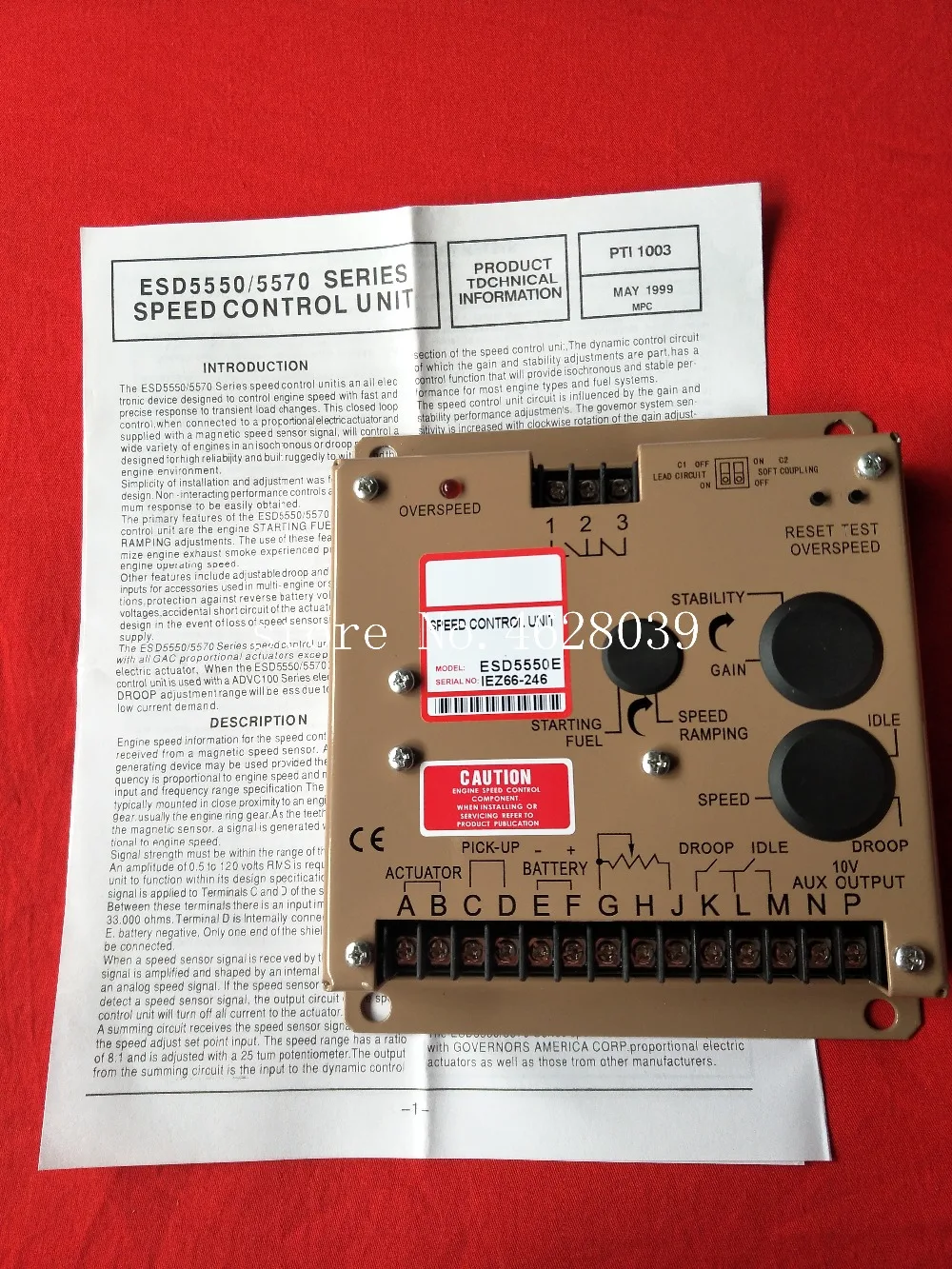 Регулятор скорости генератора ESD5550E регулятор двигателя GAC ESD5550E|Детали и