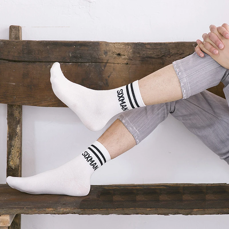 Street Hip Hop Men Casual Fall Winter Warm Sock Male Thick Letter Socks Women Leisure Soft Popular Cotton Socks|socks male|socks mencotton socks |