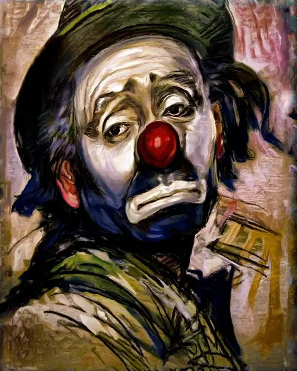 

1 panel clown classic oil painting painting culture and art mural decoration house decoration framed XJDP-59