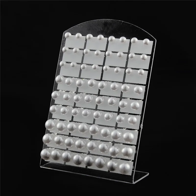 36 пар/лот Мода 6 8 10 мм акрил имитация жемчуга Красивое бальное платье серьги со