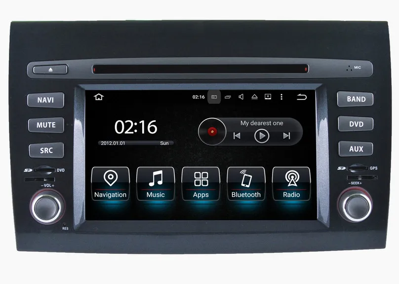 Автомобильный DVD плеер на Android 8 0 для Fiat Bravo 2007 2012 с GPS навигацией радио Bluetooth USB SD