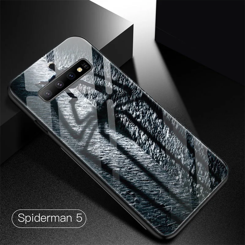 Spiderman 2 Чехол из закаленного стекла Marvel с человеком-пауком для samsung Galaxy S10 e 5G S8 S9 Plus Note 8 9 10 Pro, чехол для телефона с изображением Мстителей - Цвет: Spiderman 2