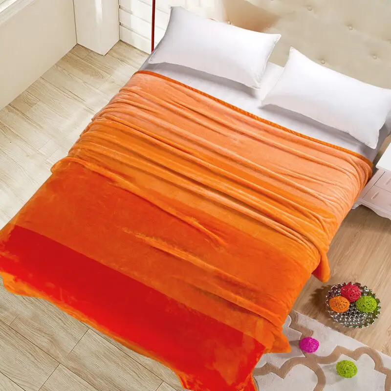 Роскошное Фланелевое бархатное одеяло с градиентом цвета очень мягкое и легкое