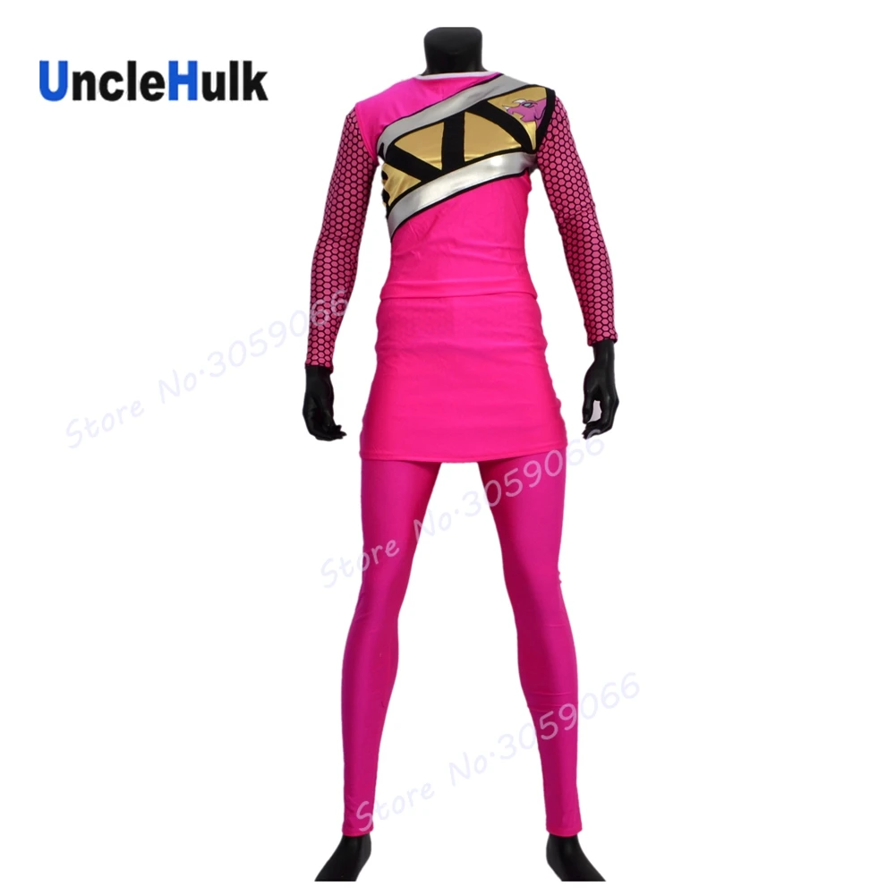 Kyoryusentai Zyuranger Ptera розовый рейнджер (без капюшона) Эми Косплей Костюм | UncleHulk|Костюмы