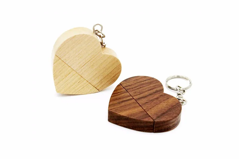 JASTER USB флеш-накопитель с деревянным сердцем, 64 ГБ, 32 ГБ, 16 ГБ, 8 ГБ, 4 Гб, u-диск, USB 2,0, карта памяти, фотографии, свадебные подарки