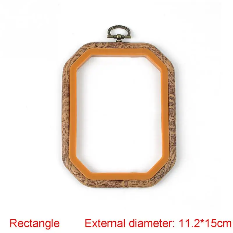 rectangle 11.2X15cm 1 шт. прочный пластик+ Смола фоторамка вышивка крестиком набор колец вышивка, кольцо набор для шитья рамки инструменты для шитья - Цвет: rectangle 11.2X15cm