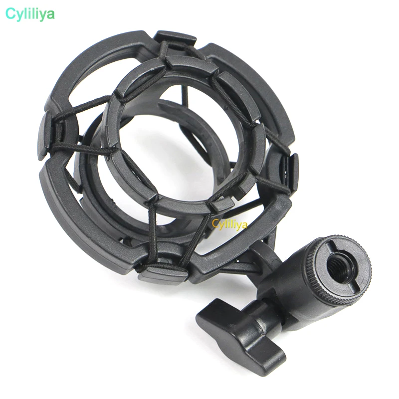 100pcs Universal 3KG Bearable Load Mic Microphone Shock Mount Clip Holder Stand Radio Studio Sound Recording Bracket Black | Мобильные