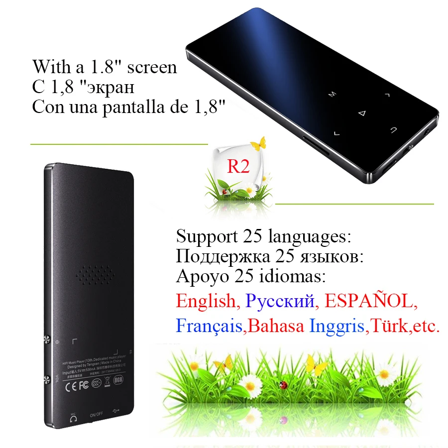 Player MP3 Bluetooth Music Speakers FM USB Support Portable With Memory Lossless Hifi Radio Decoder Sport Walkman | Электроника