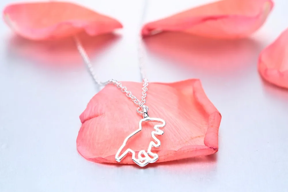 Чандлер 2017 в винтажном стиле золотого цвета с покрытием из динозавр Dino ожерелье