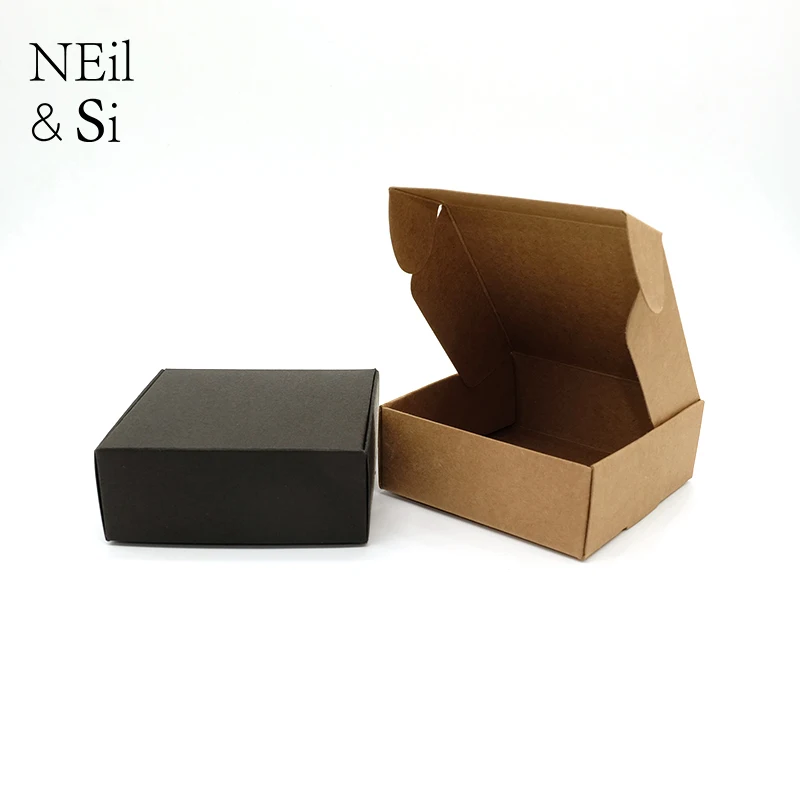 

Black Brown Kraft Gift Paper Box Candy Craft Biscuits Cookies Handmade Soap Party Favor Gift Packaging Boxes Free shipping