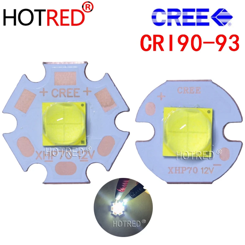 CREE XHP70.2 2 поколения XHP70B 6 в 12 В высокий CRI 90 93 Версия 30 Вт нейтральный белый 5000K