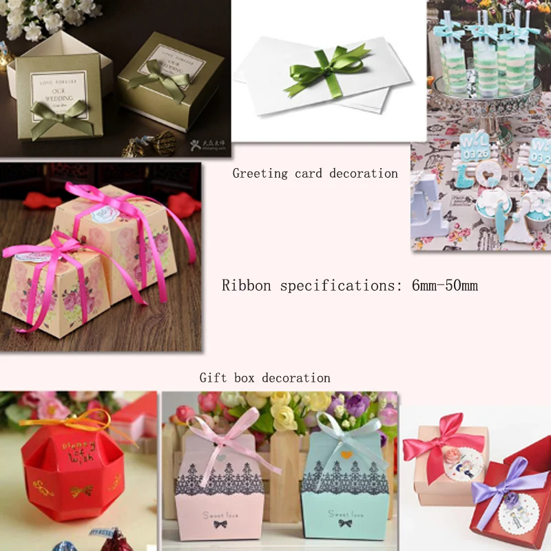 22 Meters (25 Yards) Silk Satin Ribbon(6mm-50mm) Party Home Wedding Decoration Gift Wrapping Christmas New Year DIY Material | Дом и сад