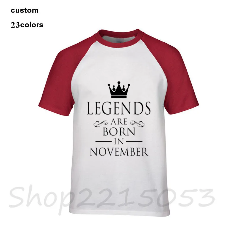 2019 уличная одежда LEGENDS ARE BORN IN NOVEMBER Мужская футболка военный подарок на день