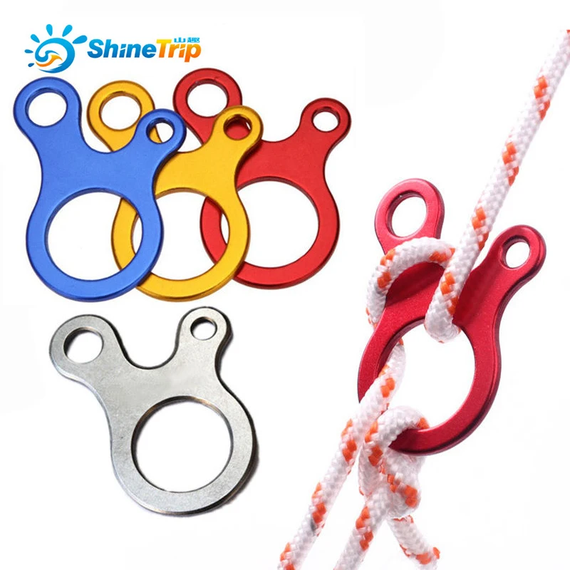 

ShineTrip 4pcs Camping Tent Cord Rope Fastener Guy Line Runner Adjuster Carabiner Hook Hanger Tightener Wind Rope Stopper