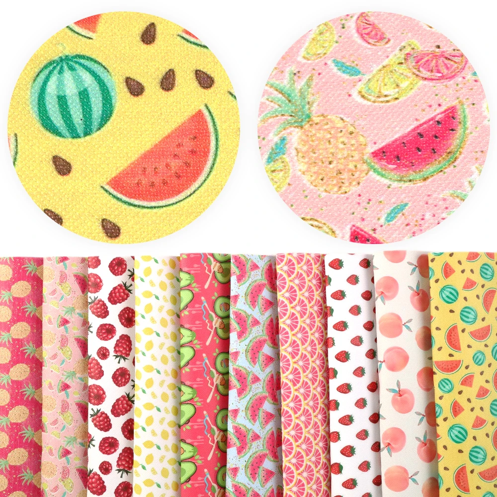 Дэвид аксессуары 10 шт./компл. 20*34 см в виде рыбьей чешуи, ананасов, Арбузов, искусственная синтетическая кожа, DIY бант сумки Материал, 1Yc6308