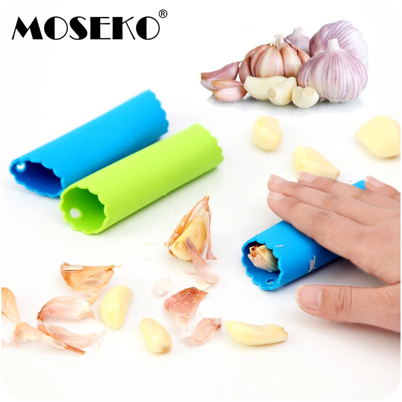 Щеточная силиконовая Овощечистка MOSEKO многоцветный прибор для чистки чеснока