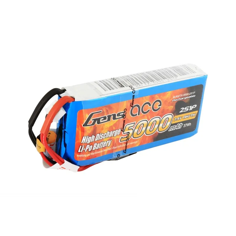 Аккумулятор Gens ace Lipo 2S RX/TX 5000 мАч 7 4 В аккумуляторная батарея Futaba Plug высокое