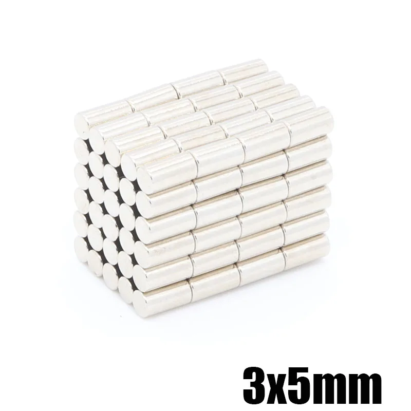 500 шт 3x5 мм Мини сверх-редкоземельные дисковый неодимовый магнит 3*5 процесс