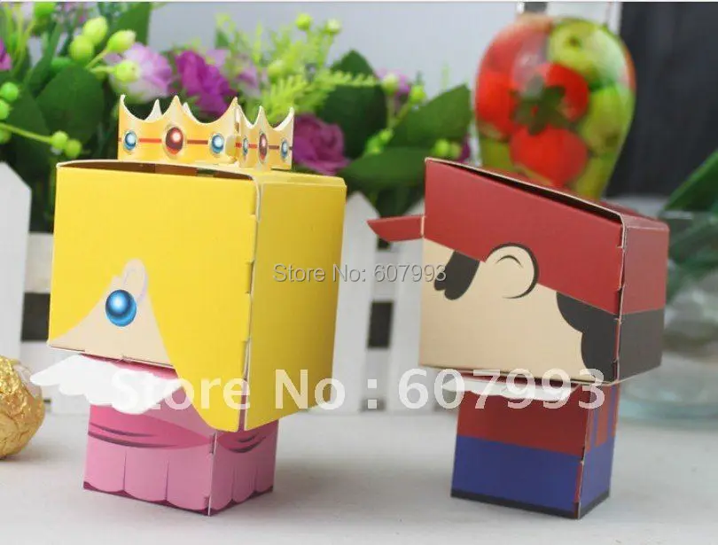Коробка конфет для свадебвечерние в виде Супер Марио подарочная упаковка bomboniere