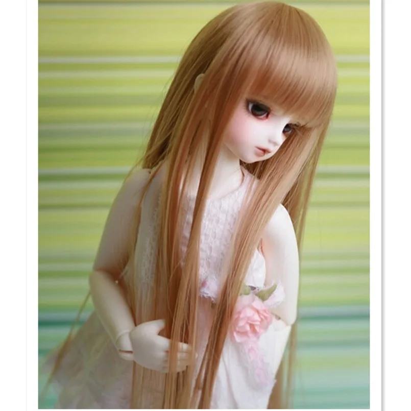 (17 5-19 см) 1/4 BJD аксессуары для кукол высокотемпературные Длинные прямые парики |