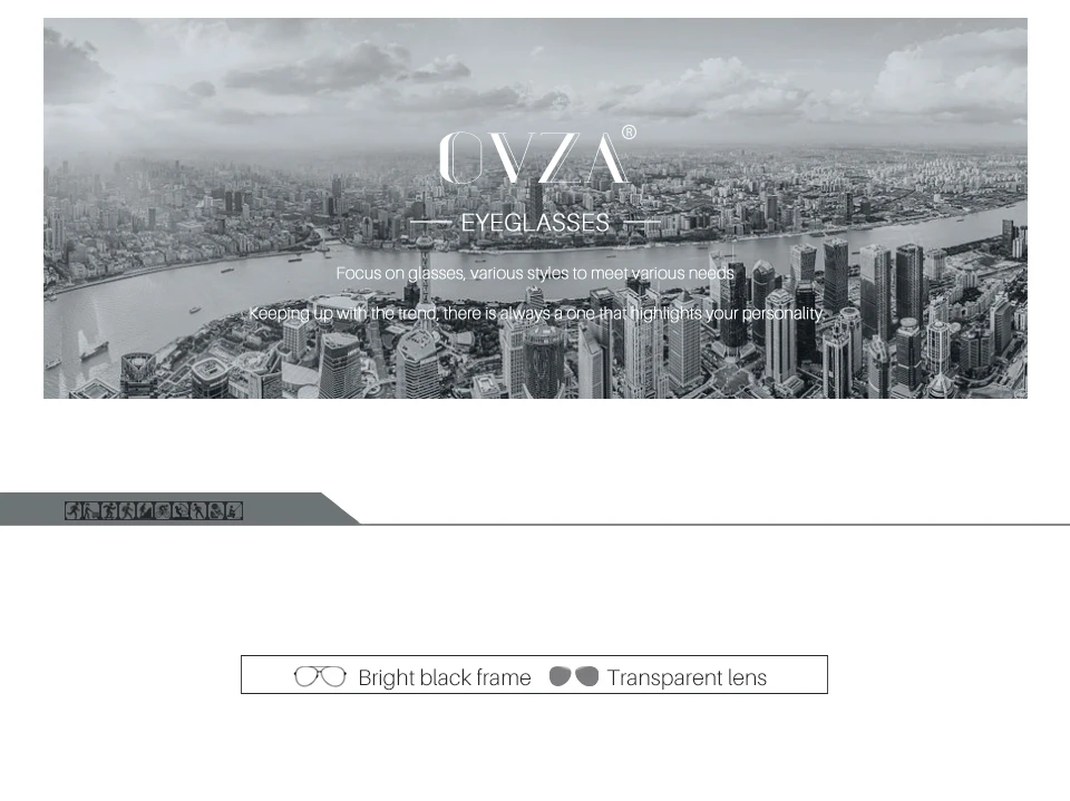 OVZA Fashion TR90 оправа для очков Ультралегкая прозрачная линза прозрачные очки для женщин и мужчин оптические очки с круглой оправой S5063