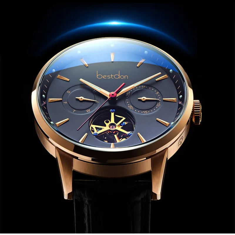 Мужские механические часы Bestdon водонепроницаемые автоматические роскошные