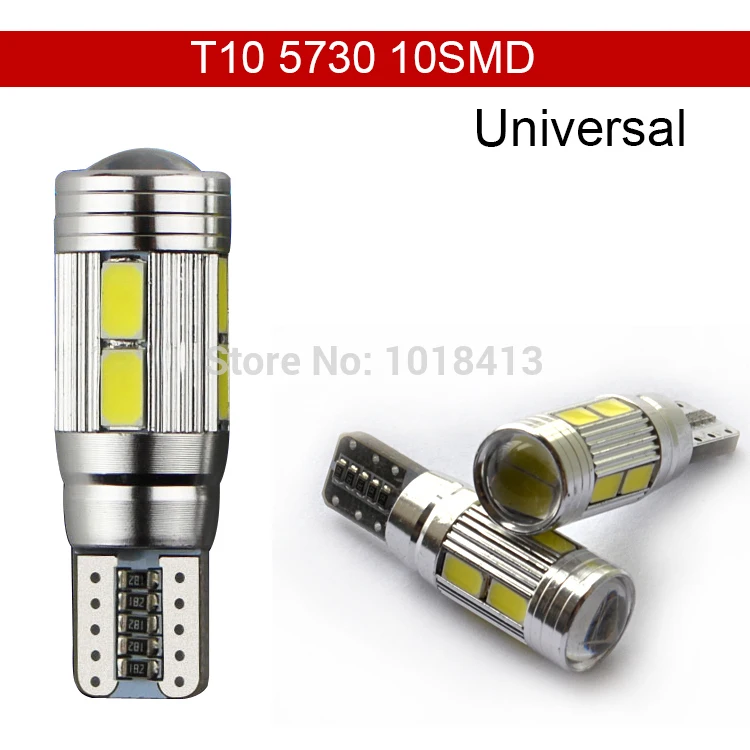 2 шт. Наивысшее качество 10 светодиодный SMD 5730 ошибок 194 168 W5W Универсальный Стоянкы