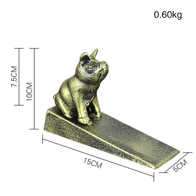 pig gold Ручная работа, антикварная Золотая Милая птица, кошка, собака, лягушка, свинья, белка, фигурки животных, дизайн чугунная металлическая напольная дверь - Цвет: pig gold