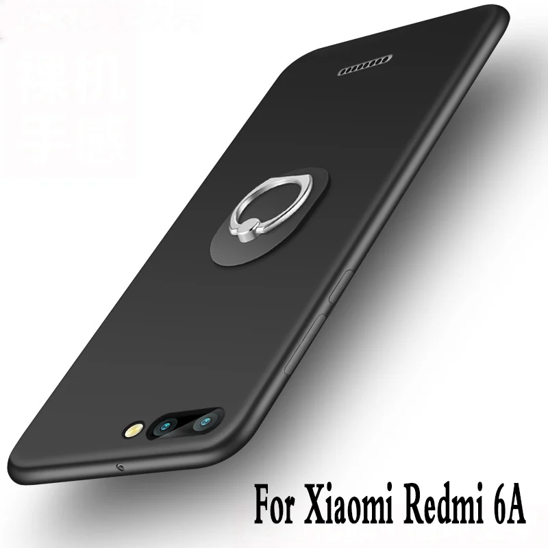 Чехол для xiaomi redmi 6A силиконовый мягкий роскошный защитный чехол 6a из ТПУ черный |