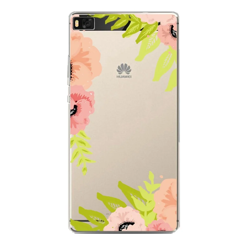 Sea Soft Clear TPU Phone Case For huawei P10plus P8 P9lite honor 3c 4c 6a 7 8 9 5c Coque Printed Flora Shell Cover Free Shipping | Мобильные