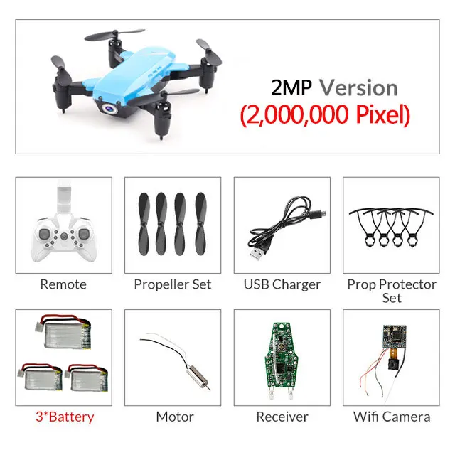 Blue 200W camera 3B Мини Дроны с камерой HD RC вертолет с WiFi Безголовый режим RC Квадрокоптер с камерой Режим высокой фиксации игрушки для детей# E - Цвет: Blue 200W camera 3B