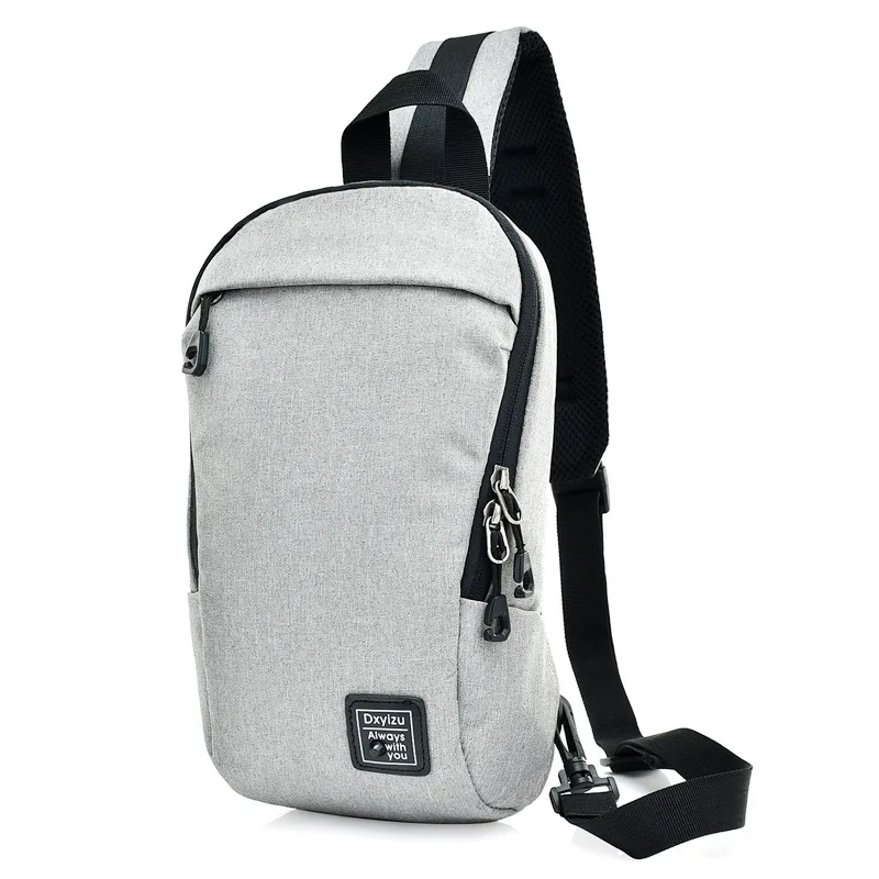 Модные Повседневное Водонепроницаемый Для мужчин сумки груди с отверстием для