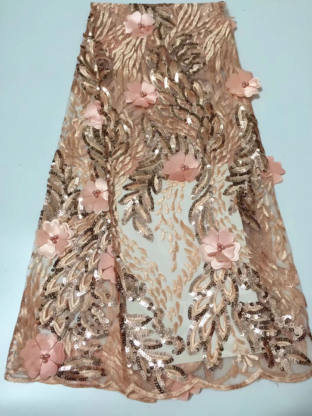French Lace Material High Quality Net African Fabric With Stone Nigerian Wedding CD104 | Дом и сад