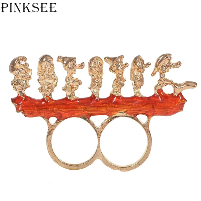 PINKSEE новые модные кольца на два пальца для мужчин и женщин вечерние винтажные в