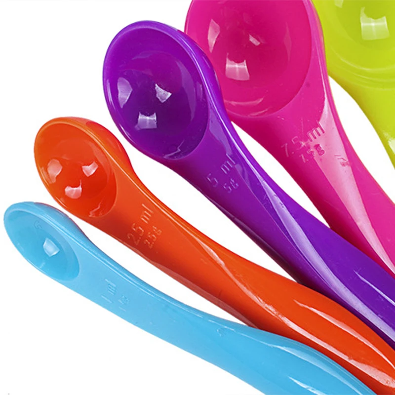 5 шт./компл. Инструменты для выпечки со шкалой цветная ложка качественные пищевые