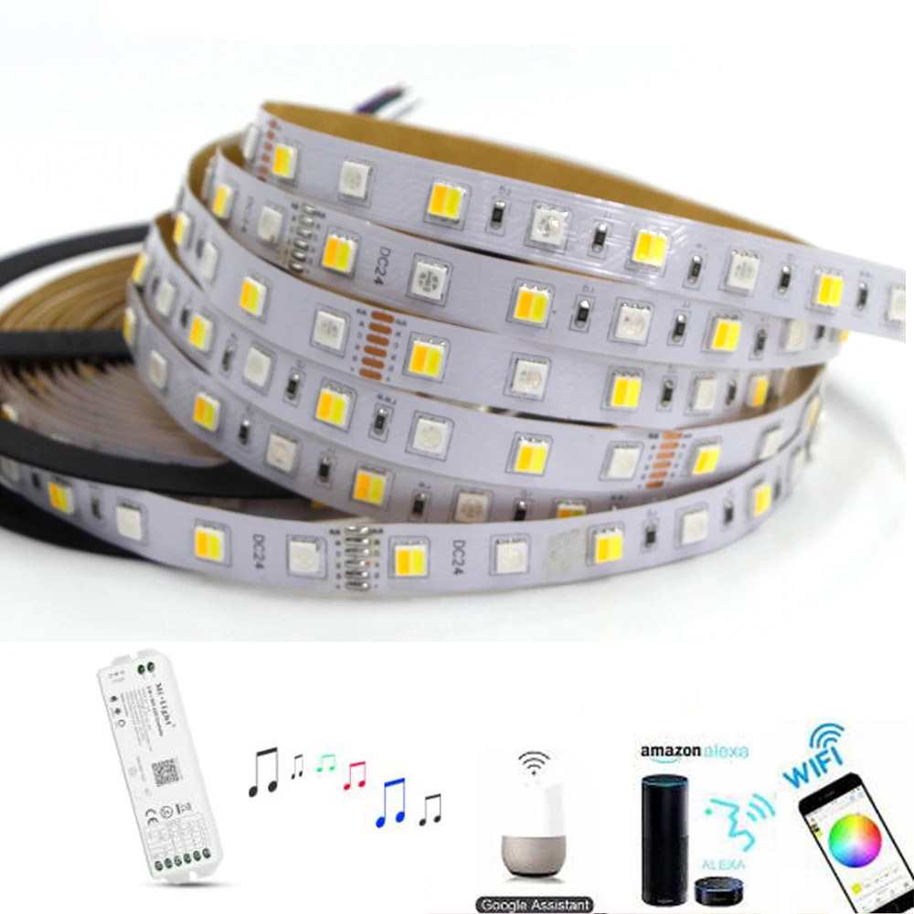Светодиодная лента 5 м RGB CCT RGBW 5050 лампочек rgb + cct полосатая гирлянда праздничное