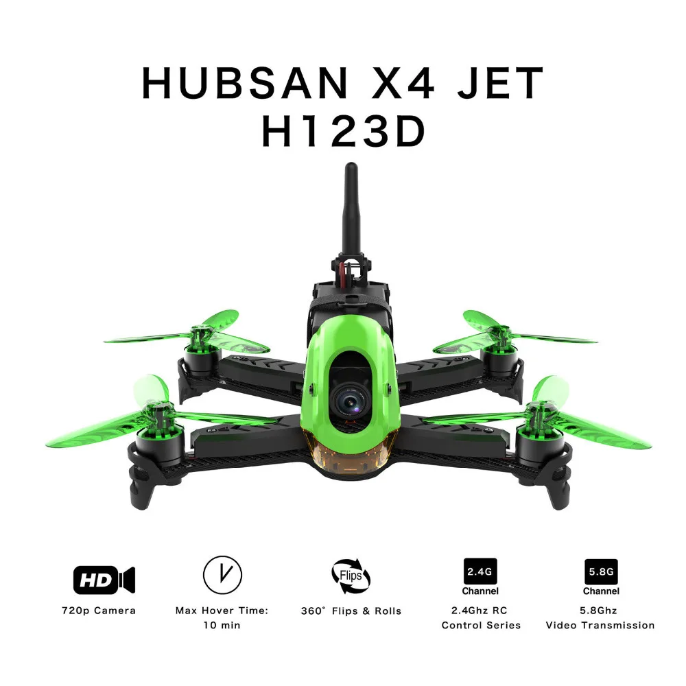 Hubsan H123D X4 Jet FPV Квадрокоптер 5 8G микро RC скоростной гоночный Дрон 720 P HD камера HT012D