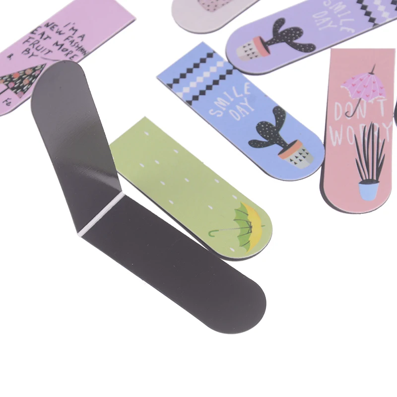 Магнитные закладки с зелеными растениями в виде кактуса 6 шт./компл. маркеры для