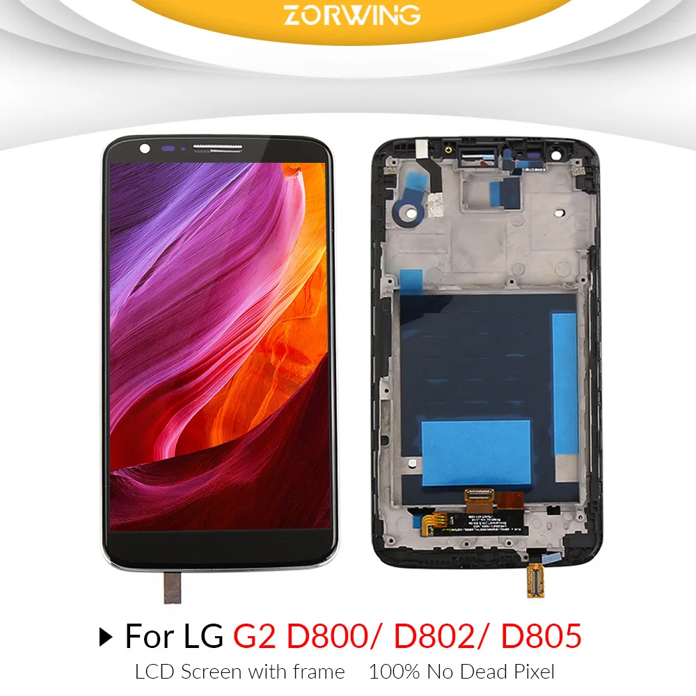 ЖК дисплей класса AAA для LG G2 D802 D805 сменный сенсорный экран с дигитайзером в сборе