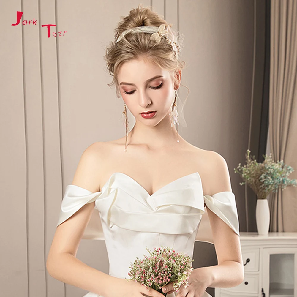 Vestido Casamento 2019 индивидуальный заказ кружевной вырез лодочкой сзади с коротким