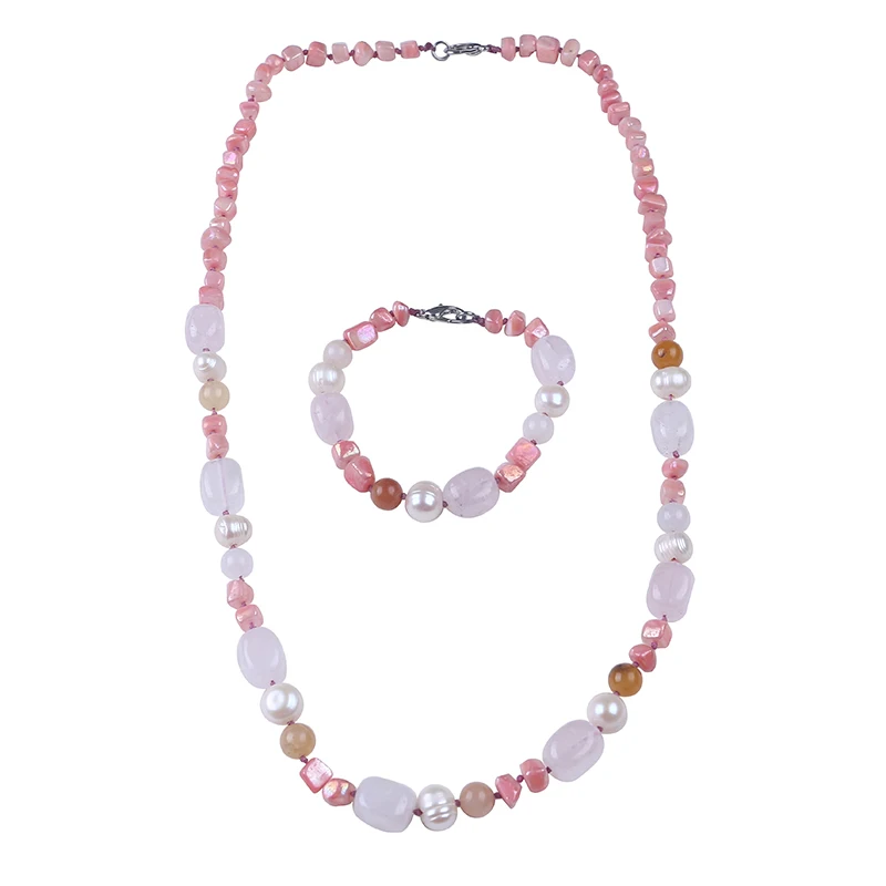 Женское Ожерелье из полудрагоценных камней жемчужный браслет с ракушками